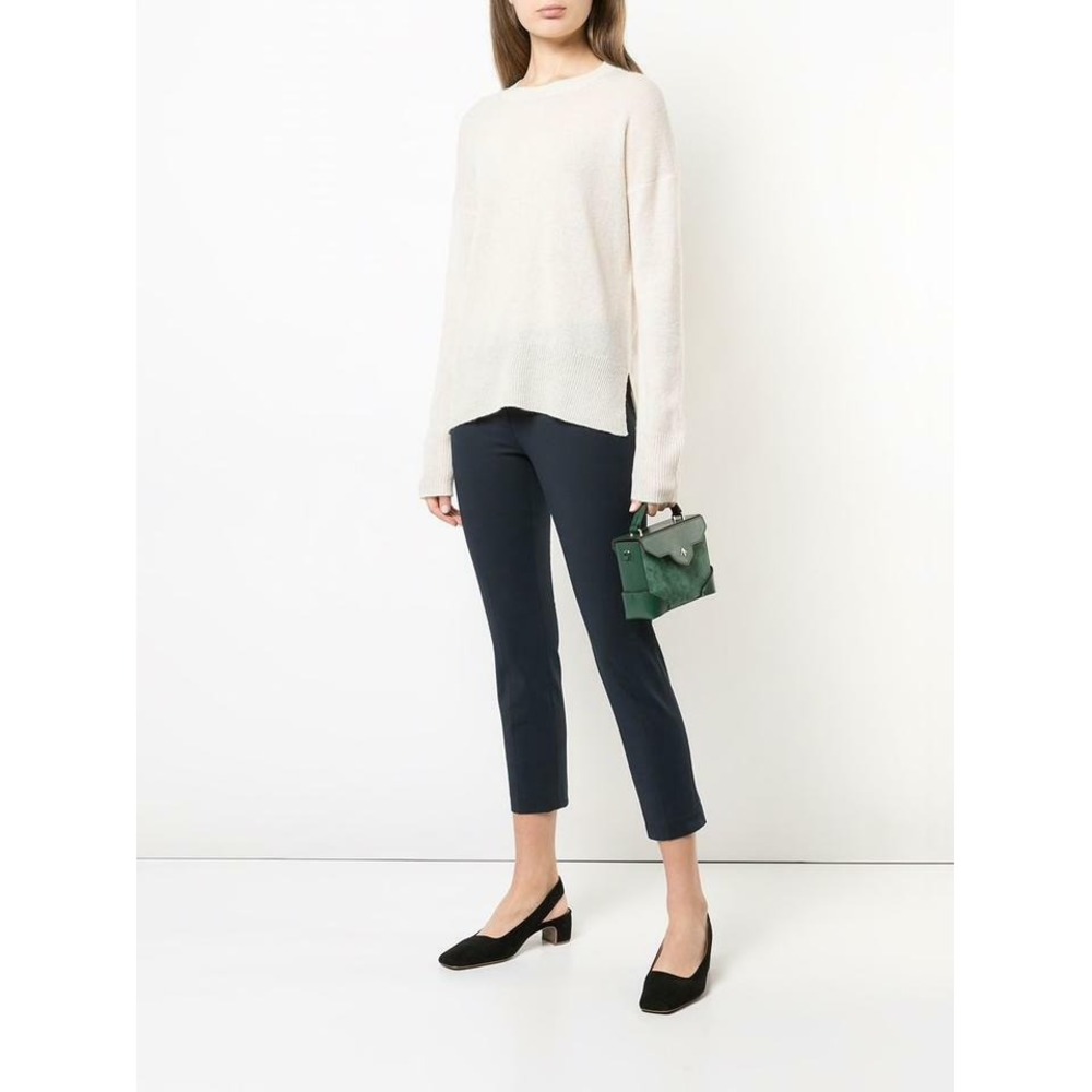 Theory Karenia L 100% Cashmere Sweater Pullover Sugar Ivory Size M $285